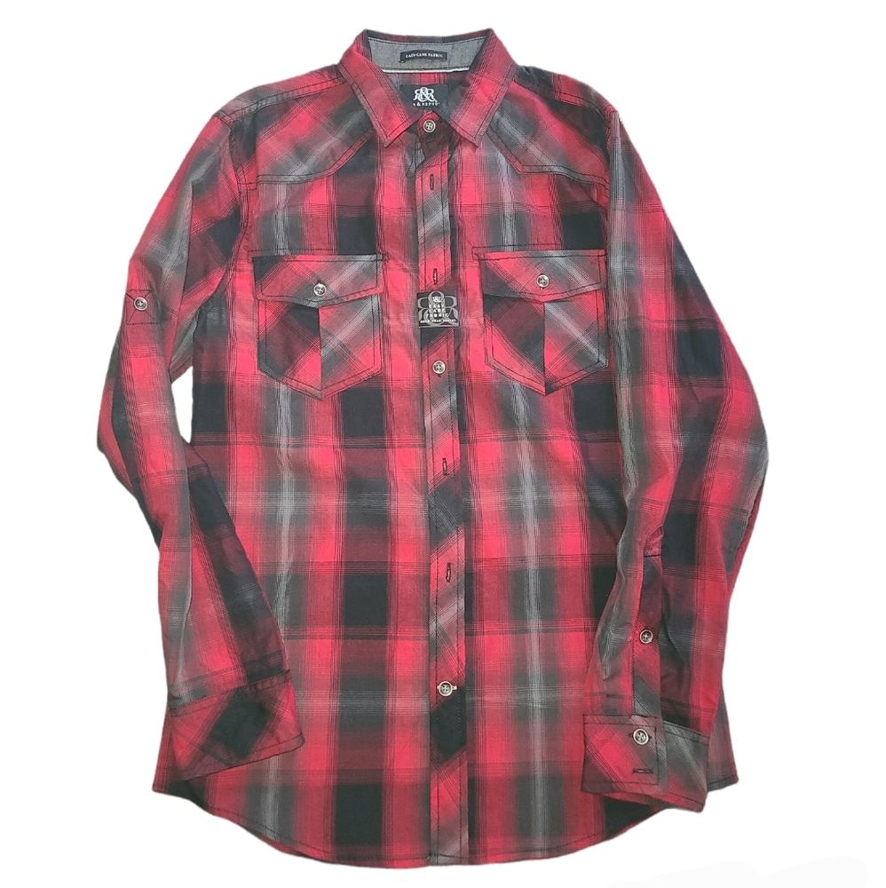 Rock & Republic plaid button down shirt